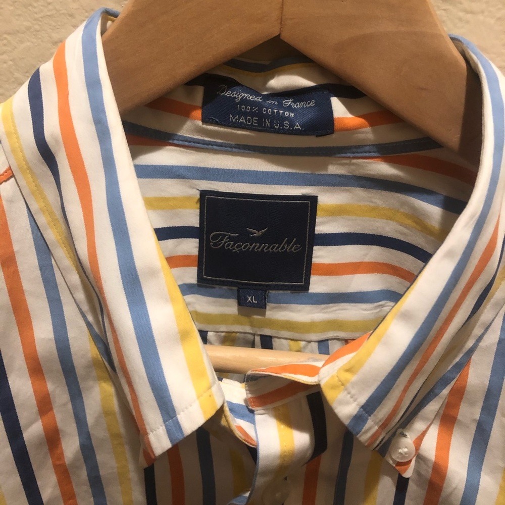 Faconnable shirt sleeve striped shirt - Picture 3 of 5